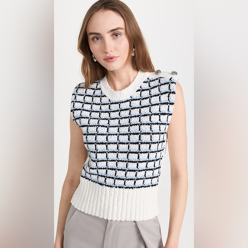 Veronica Beard Nazife Cotton Sweater Tank